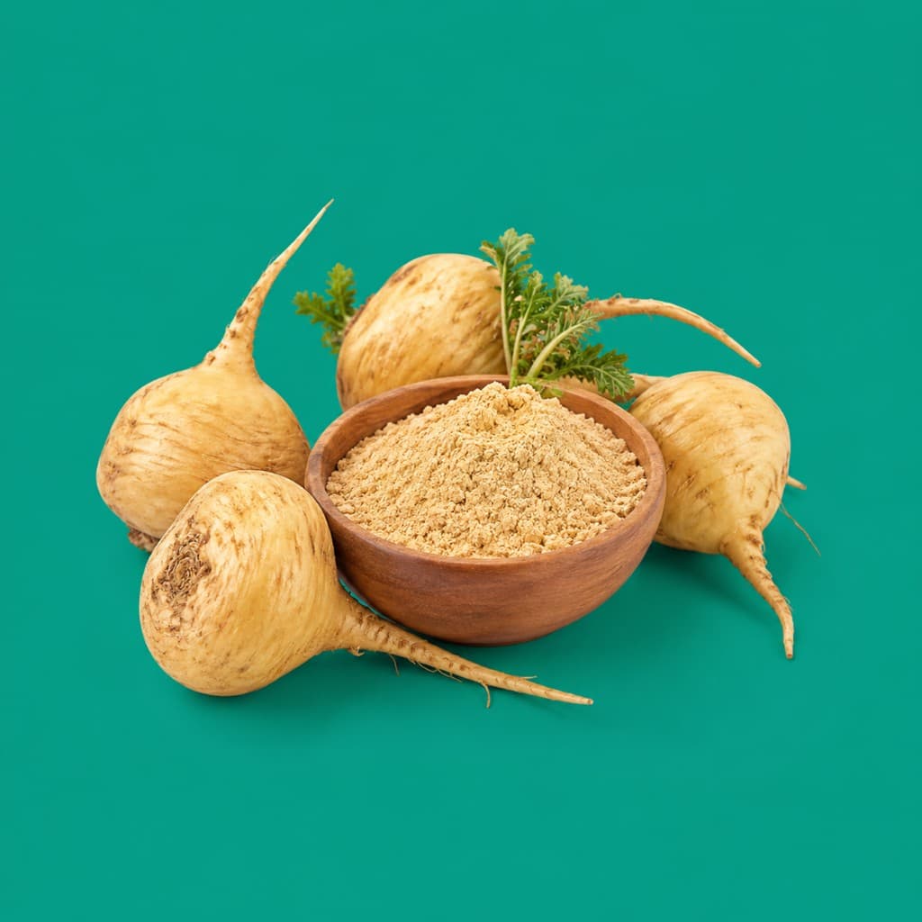 Maca roots and maca powder