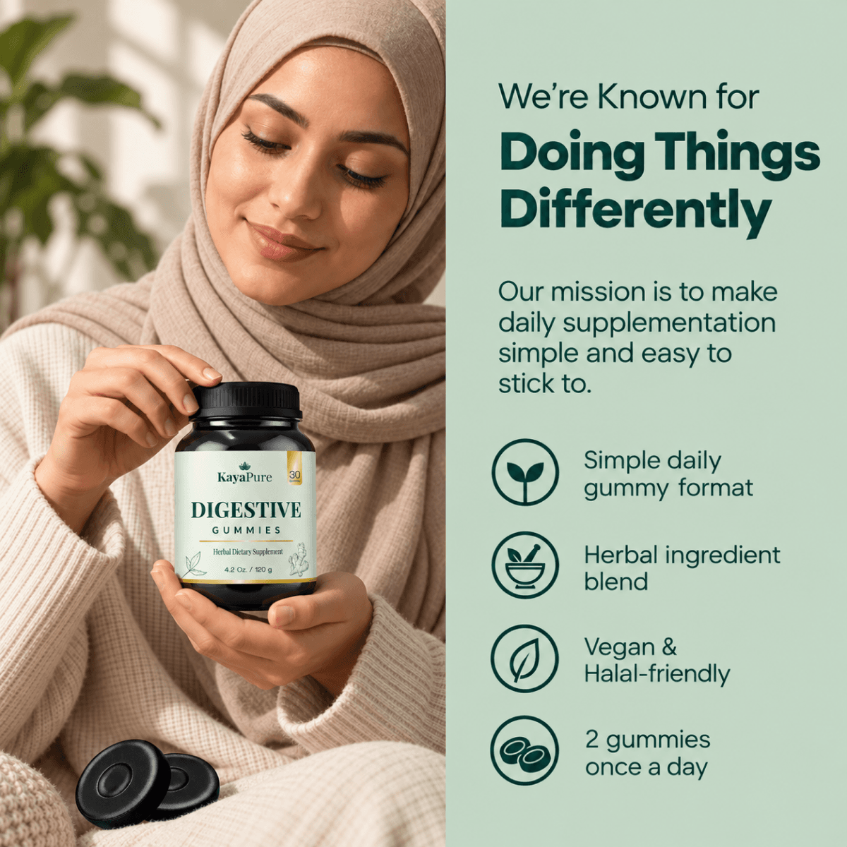 Known for doing things differently — Digestive Gummies